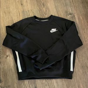 Nike Black Sweatshirt with white stripes